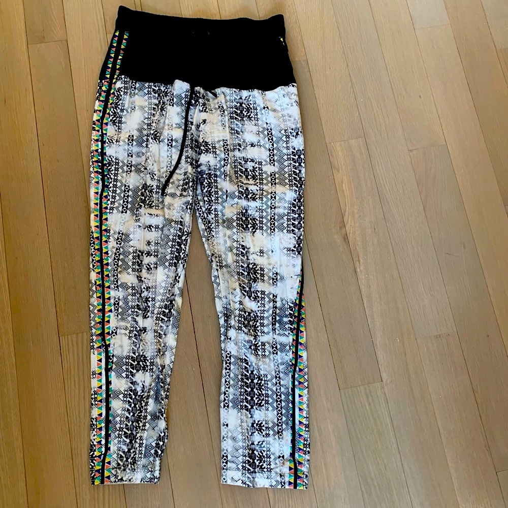 Parker geometric patterned fabric pants